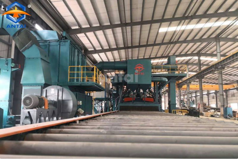 ATXY4000 steel roller conveyor system shot blasting machine